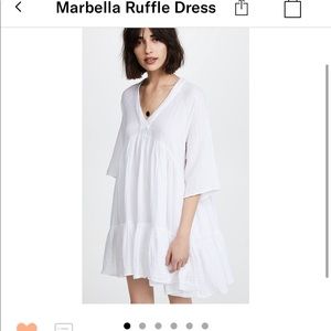 9seed Marabella white gauze ruffle dress